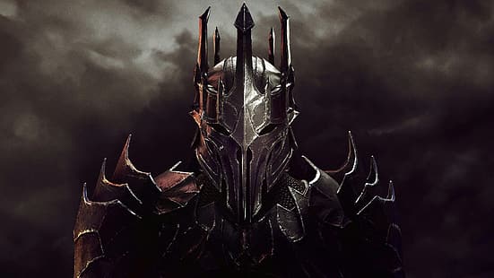 Sauron, Le Seigneur des Anneaux, art fantastique, guerrier, sombre, Fond d'écran HD HD wallpaper