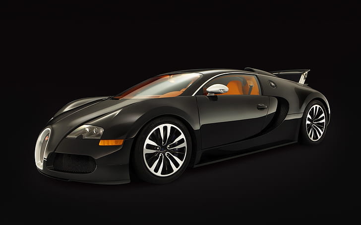 Bugatti Veyron Sang Noir 2008 - Ángulo lateral, Bugatti Veyron, Fondo de pantalla HD