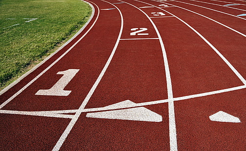 Jalur Atletik, jalan merah dan putih, Olahraga, Olahraga Lainnya, Track, Atletik, Wallpaper HD HD wallpaper
