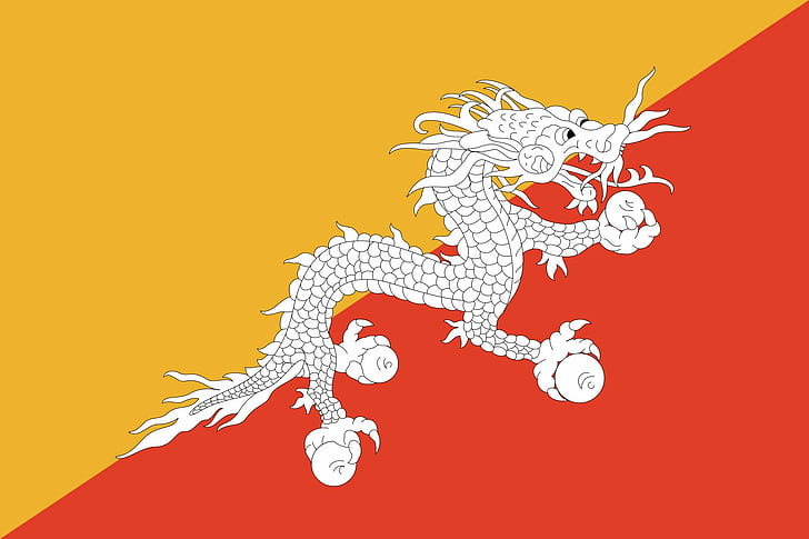 2000 بكسل علم ، بوتان SVG، خلفية HD