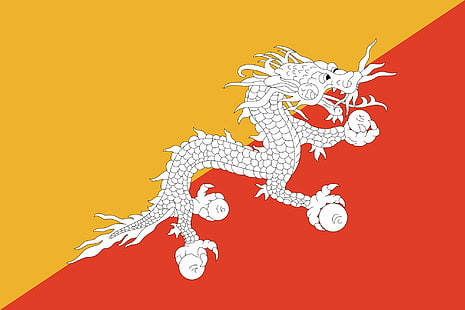 Bendera 2000px, bhutan svg, Wallpaper HD HD wallpaper