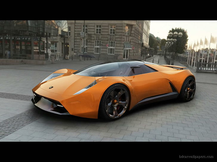 2009 Lamborghini Insecta Concept Design, orange lamborghini concept car, 2009, concept, design, lamborghini, insecta, cars, HD wallpaper