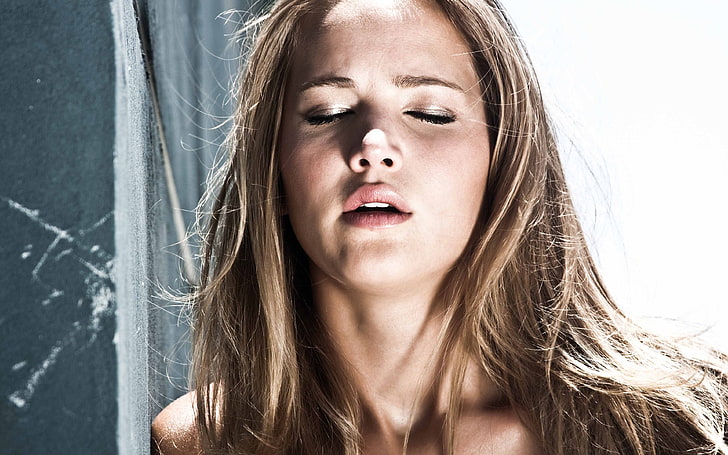 Jennifer Lawrence, geschlossene Augen, Frauen, HD-Hintergrundbild