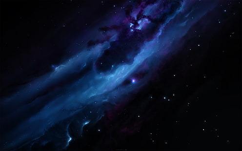 4K, stjärnor, galax, måla, nebulosa, HD tapet HD wallpaper