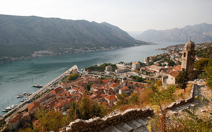 Kotor, Montenegro   St. John Fortifications, Panoramic View Desktop Backgrounds Free Download For Windows, HD wallpaper