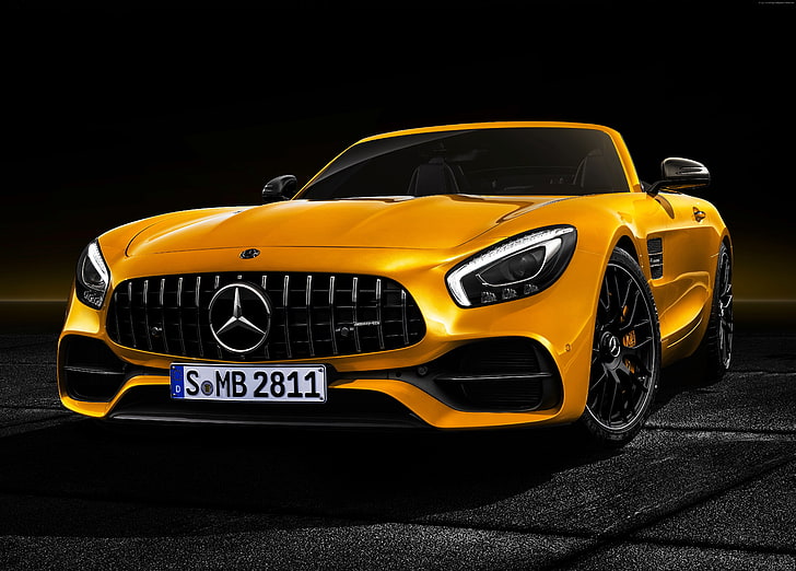 4K, 5K, 2019 Cars, Mercedes-Benz AMG GT S Roadster, HD wallpaper