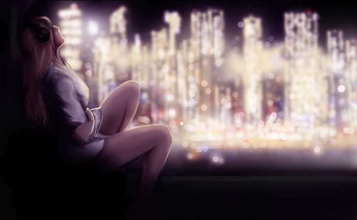 Anime Girls, Anime, Kopfhörer, HD-Hintergrundbild