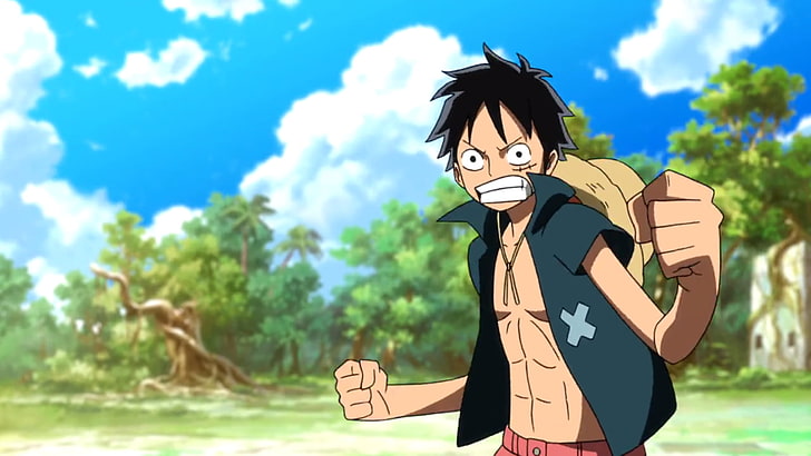 One Piece karakterinden Luffy, One Piece'den, Maymun D. Luffy, anime, HD masaüstü duvar kağıdı
