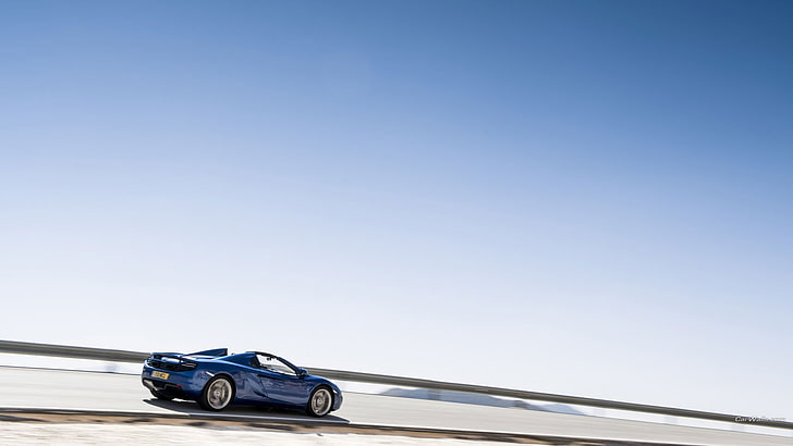 carro esportivo azul, McLaren MC4-12C, McLaren, carros azuis, carro, veículo, HD papel de parede