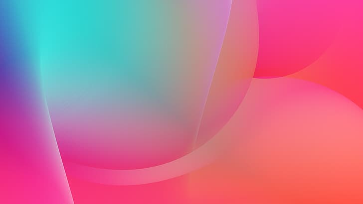 abstract, pink, circle, HD wallpaper