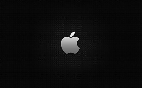 Apple Logo, Apfel, schwarz, gerippt, HD-Hintergrundbild HD wallpaper