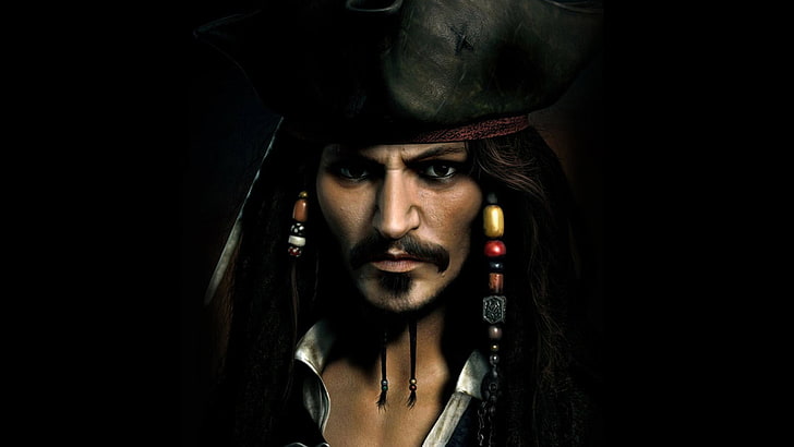 Bajak Laut Karibia, Jack Sparrow, Wallpaper HD