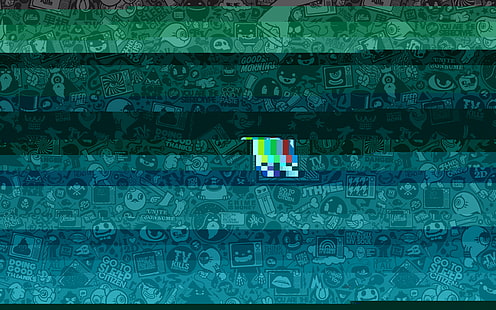 глюк искусство, Джаред Никерсон, тестовые шаблоны, HD обои HD wallpaper