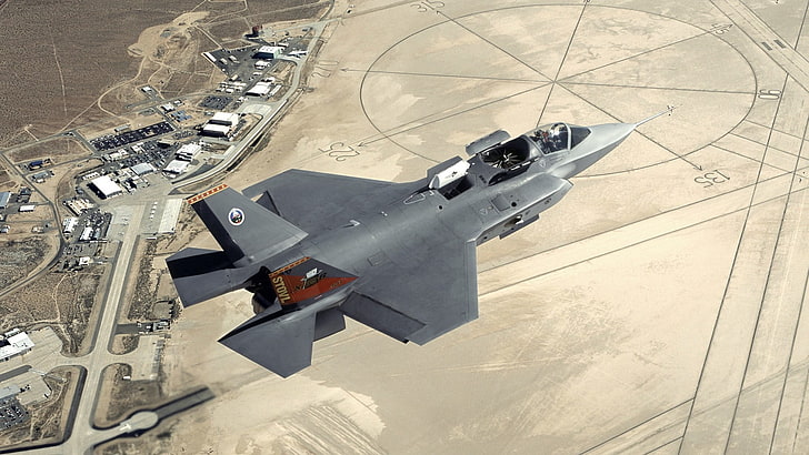 juguete de avión gris, avión, aviones, F-35 Lightning II, Lockheed Martin, avión, Lockheed Martin F-35 Lightning II, avión militar, Fondo de pantalla HD