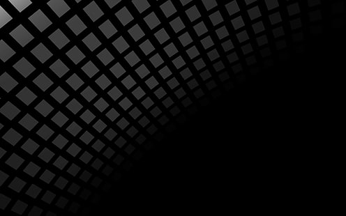 مجردة ، خلفية سوداء ، فن رقمي ، هندسة ، بساطتها ، أحادية اللون ، مربع، خلفية HD HD wallpaper
