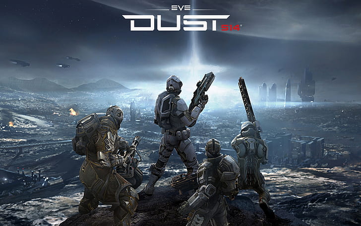 Eve Dust 514, ilustracja przeddzień kurzu, fps, broń, multiplayer, przyszłość, Tapety HD