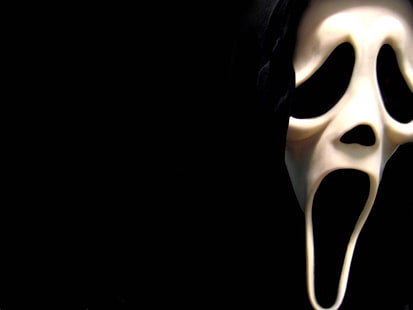 máscara de fantasma blanco, grito, máscara, películas, horror, Fondo de pantalla HD HD wallpaper