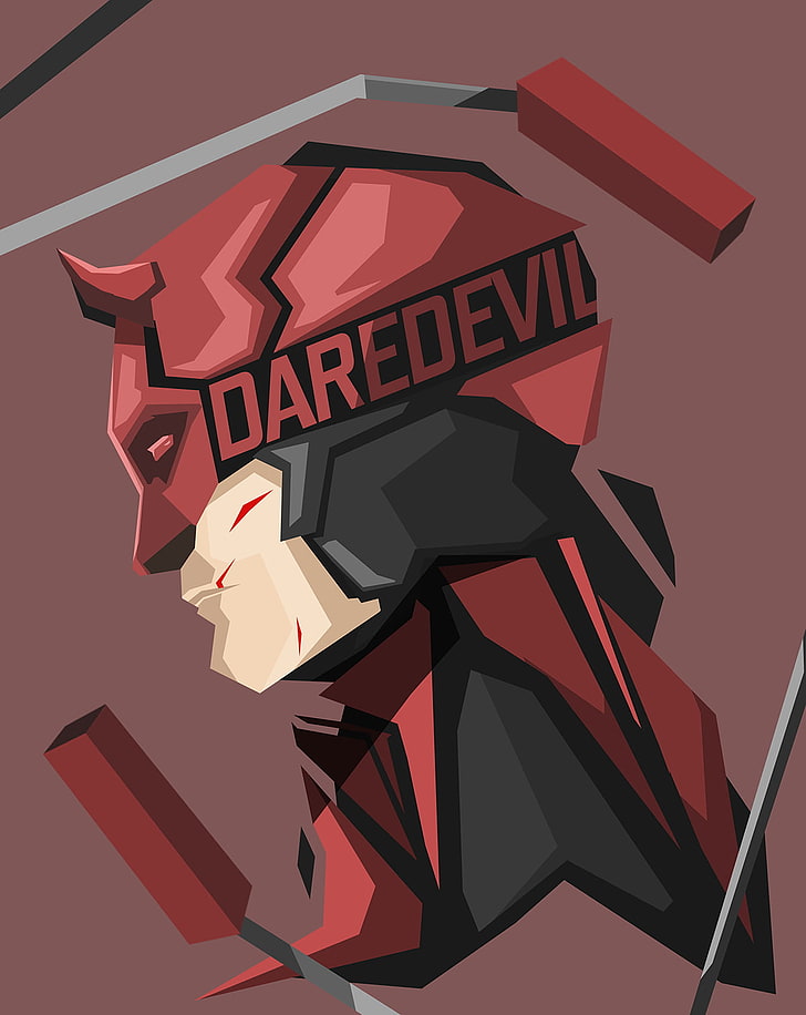 Daredevil illustration, superhero, Marvel Heroes, DC Comics, Daredevil, HD wallpaper