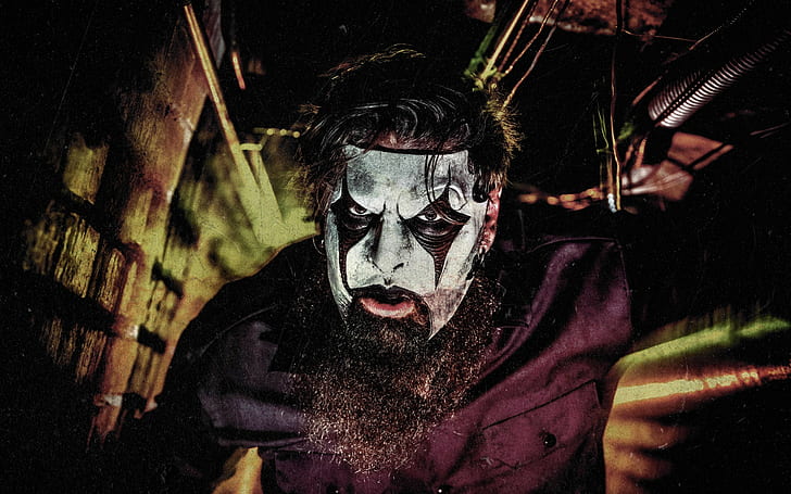 James root, Slipknot, Guitarist, Mask, Make-up, HD wallpaper