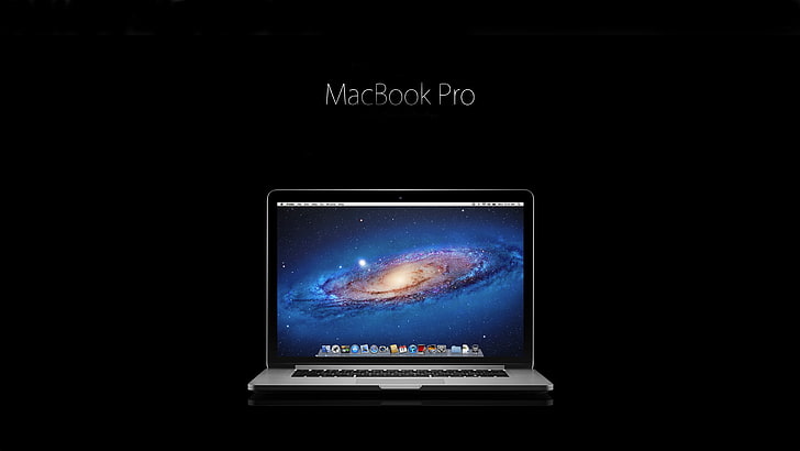 galaxy, black background, 2011, beautiful, powerful, 13-inch, Macbook Pro, HD wallpaper