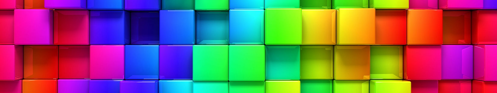 абстрактно, брике, карре, цвят, кулер, куб, монитор, мулти, множествен, екран, квадрат, тройно, HD тапет HD wallpaper