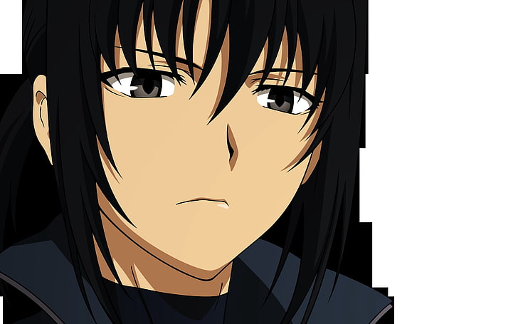 illustration de personnage féminin aux cheveux noirs, fille, canaan, brune, yeux, tristesse, Fond d'écran HD