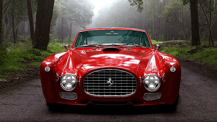 автомобиль, Ferrari, красный автомобиль, старинный автомобиль, автомобиль, классический автомобиль, Ferrari 340, спортивный автомобиль, Ferrari F340, винтажный автомобиль, автомобиль повышенной комфортности, HD обои