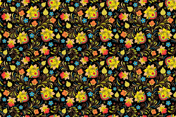 Desain bunga, gaya Rusia, Wallpaper HD