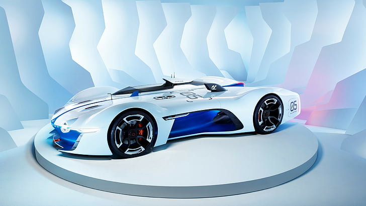 photography of white sportscar, Renault, Alpine Vision Gran Turismo, Gran Turismo, Best Games of 2015, sport car, racing, concept, review, PS3, HD wallpaper
