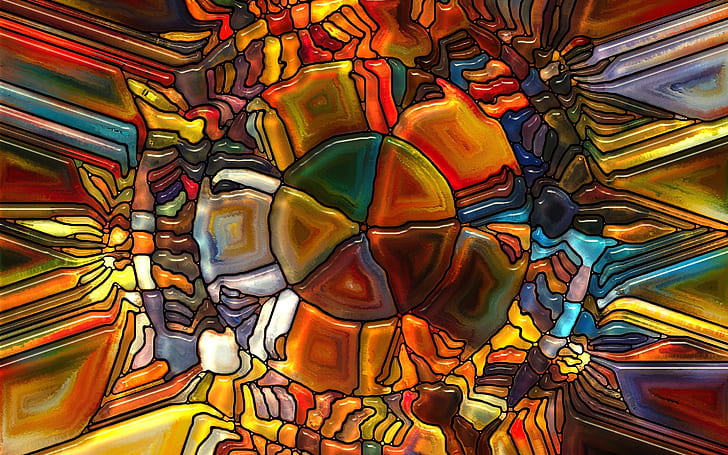 Stained Glass, glass, multicolor, HD wallpaper