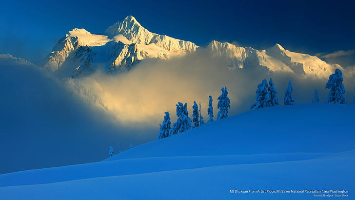 Mt Shuksan Dari Artist Ridge, Kawasan Rekreasi Nasional Mt Baker, Washington, Pegunungan, Wallpaper HD