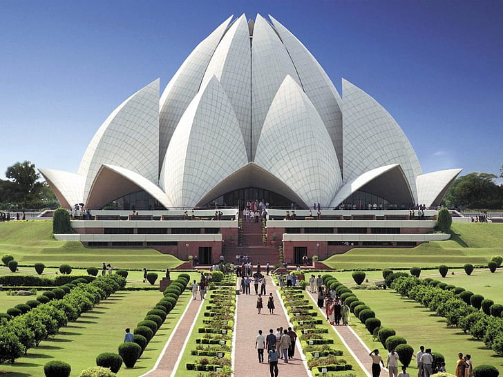 arquitectura moderna templo de loto arquitectura moderna india Arquitectura moderna HD Art, arquitectura, moderna, Fondo de pantalla HD