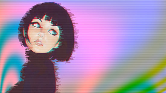vaporwave, Иля Кувшинов, произведения на изкуството, жени, HD тапет HD wallpaper