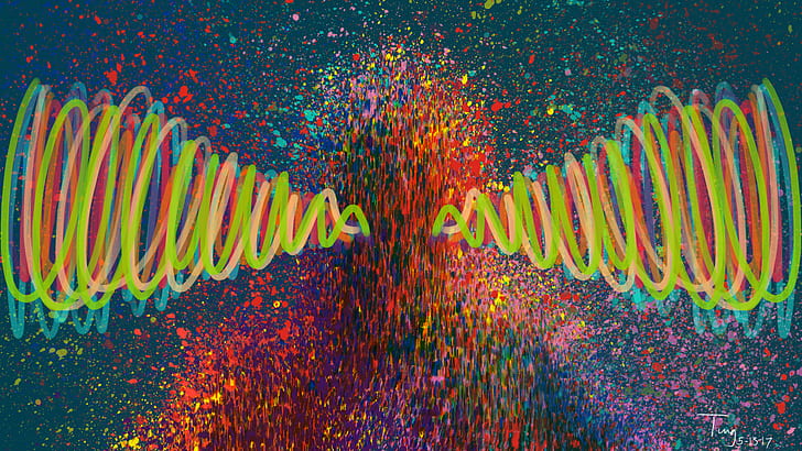 นามธรรมสีสันงานศิลปะเส้นรูปร่าง, วอลล์เปเปอร์ HD