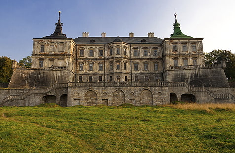 Gras, Burg, Ukraine, Rasen, Löwen, Lemberg, Pidhirtsi Castle, HD-Hintergrundbild HD wallpaper