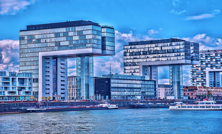 Cologne, kota, bangunan, laut, Wallpaper HD