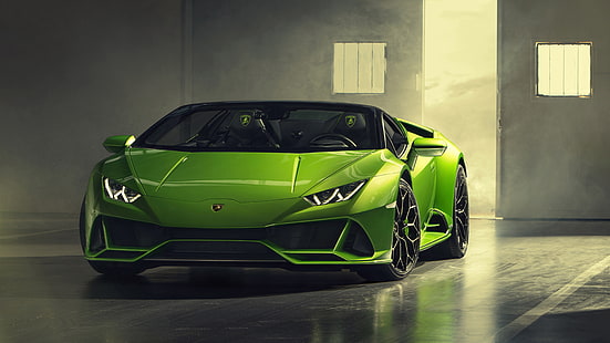 Lamborghini, Spyder, Evo, Huracan, 2019, Lamborghini Huracan Evo, Wallpaper HD HD wallpaper
