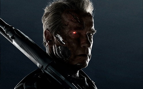 Arnold T 800 Terminator Genisys, arnold schwarzenegger, terminator, arnold, genisys, Wallpaper HD HD wallpaper