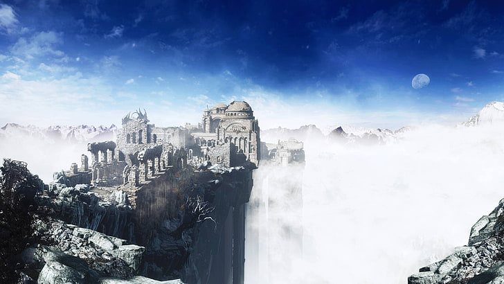 slott och himmel, Dark Souls III, HD tapet
