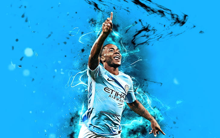 Soccer, Raheem Sterling, FC Manchester City, HD-Hintergrundbild