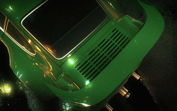 ปี 2015 รถสีเขียวต้องการความเร็วพอร์ช 911 RWB วิดีโอเกม, วอลล์เปเปอร์ HD