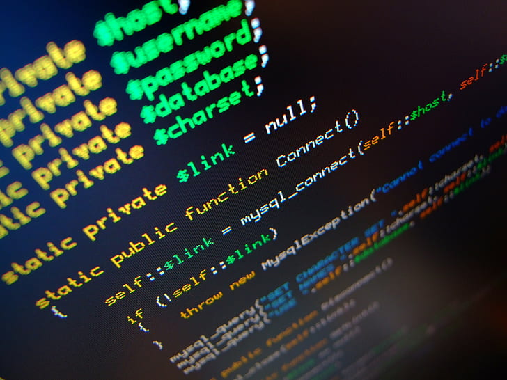 computer, PHP, Computer screen, web development, programming language, pixels, syntax highlighting, programming, code, HD wallpaper