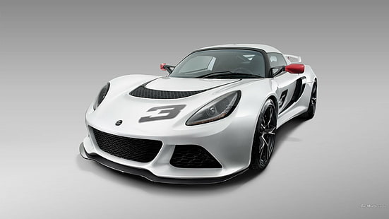 Lotus Exige, Lotus, белые машины, суперкар, автомобиль, HD обои HD wallpaper