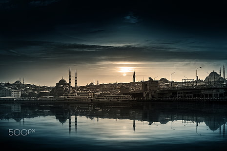 фотография, Турция, Истанбул, ислямска архитектура, HD тапет HD wallpaper
