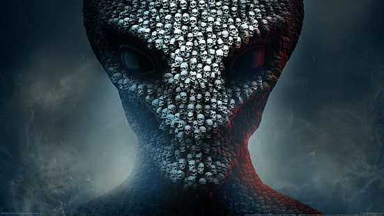 fondo de pantalla alienígena, XCOM 2, cráneo, Fondo de pantalla HD HD wallpaper