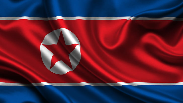 bandiera, Corea del Nord, Sfondo HD