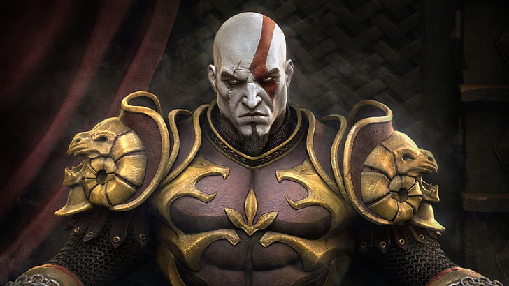 Kratos Throne 4K 8K, Kratos, Throne, HD wallpaper