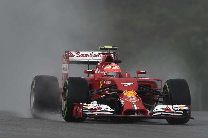 2014 فيراري F14 T_F1 سباقات سيارة، خلفية HD