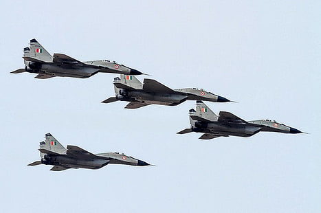 mig-29, Angkatan Udara India, jet tempur, militer, pesawat militer, Mikoyan MiG-29, Wallpaper HD HD wallpaper