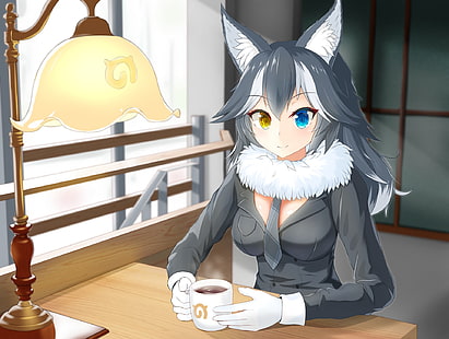 Anime, Kemono Friends, Grauer Wolf (Kemono Friends), HD-Hintergrundbild HD wallpaper